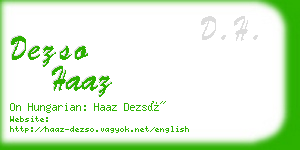 dezso haaz business card